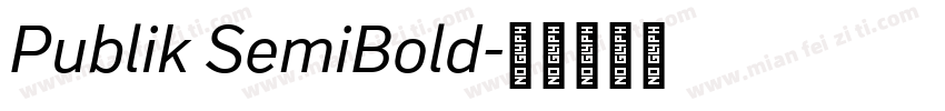 Publik SemiBold字体转换